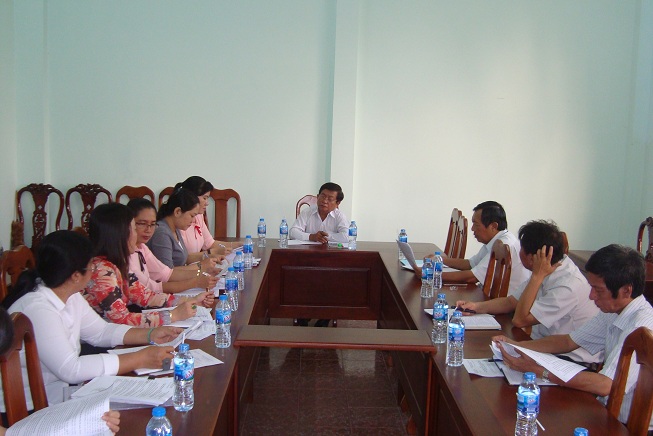 Ban Kinh tế - xã hội Hội đồng nhân dân huyện Gò Dầu tổ chức hội nghị thẩm tra các báo cáo, tờ trình và dự thảo Nghị quyết để trình tại kỳ họp lần thứ 6